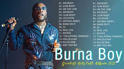 burna boy international songs.